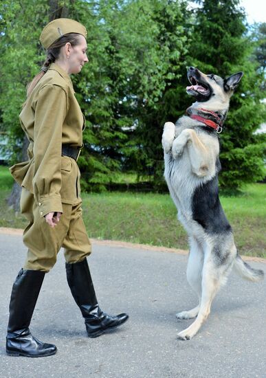 Открытие Всеармейского этапа конкурса кинологов ВС РФ "Верный друг"