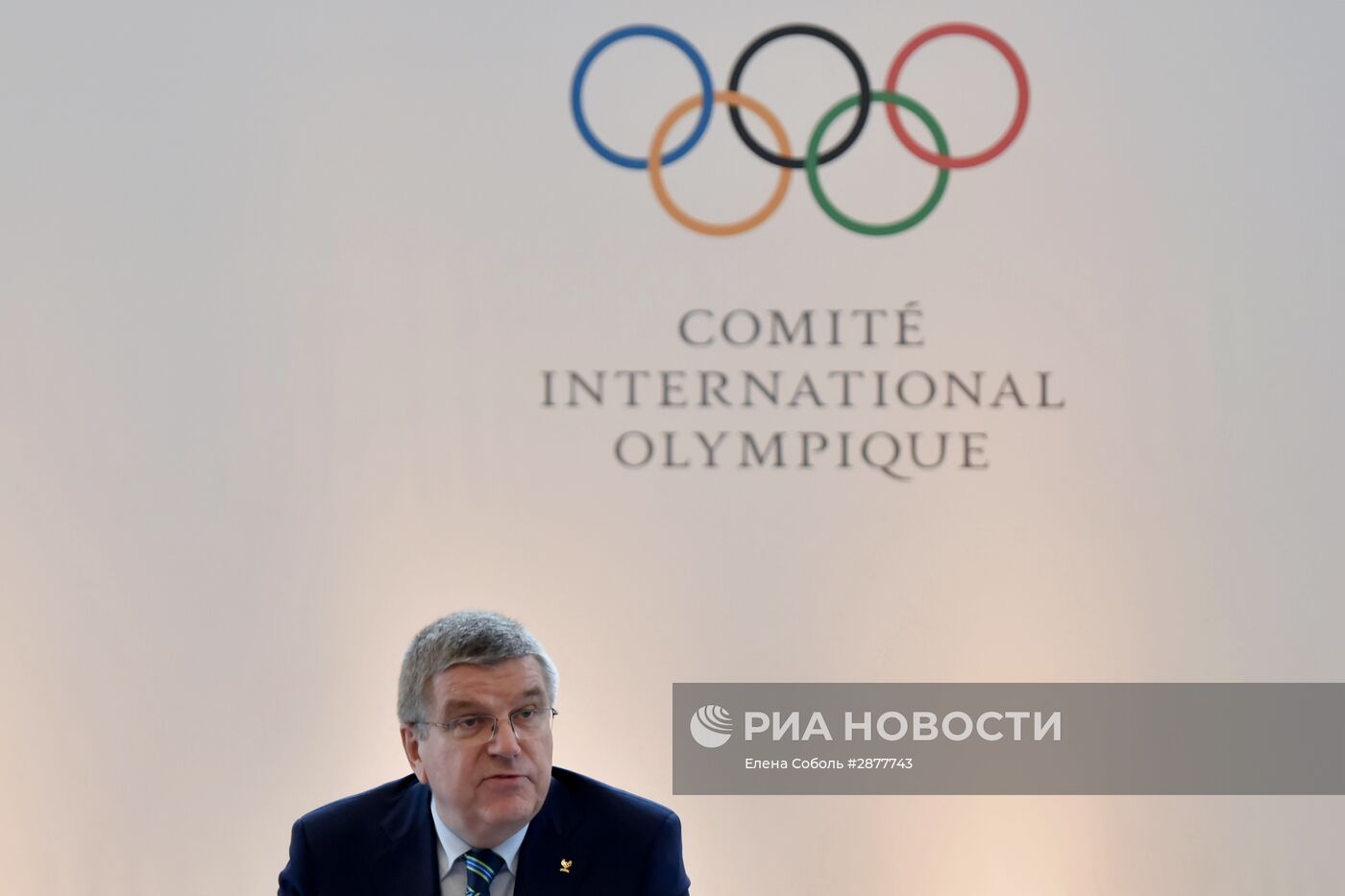 Пресс-конференция президента Международного олимпийского комитета Томаса Баха