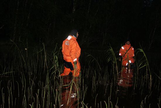 Поисково-спасательные работы на озере Сямозеро