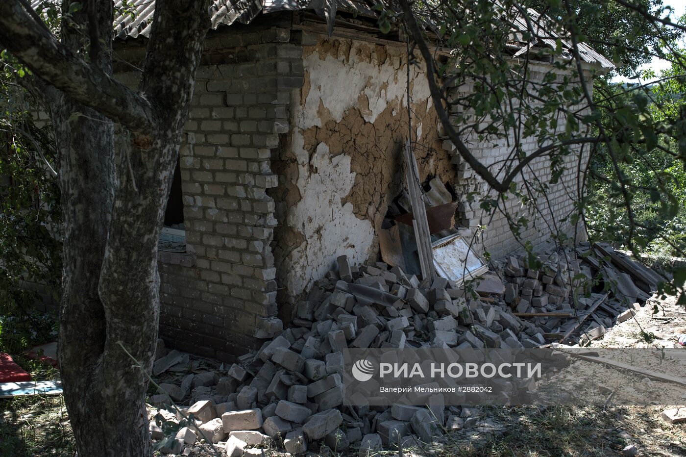 Последствия обстрела Горловки