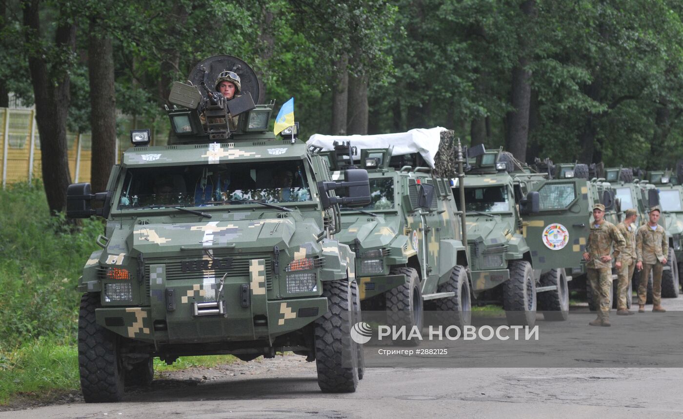 Международные военные учения Rapid trident-2016 во Львовской области