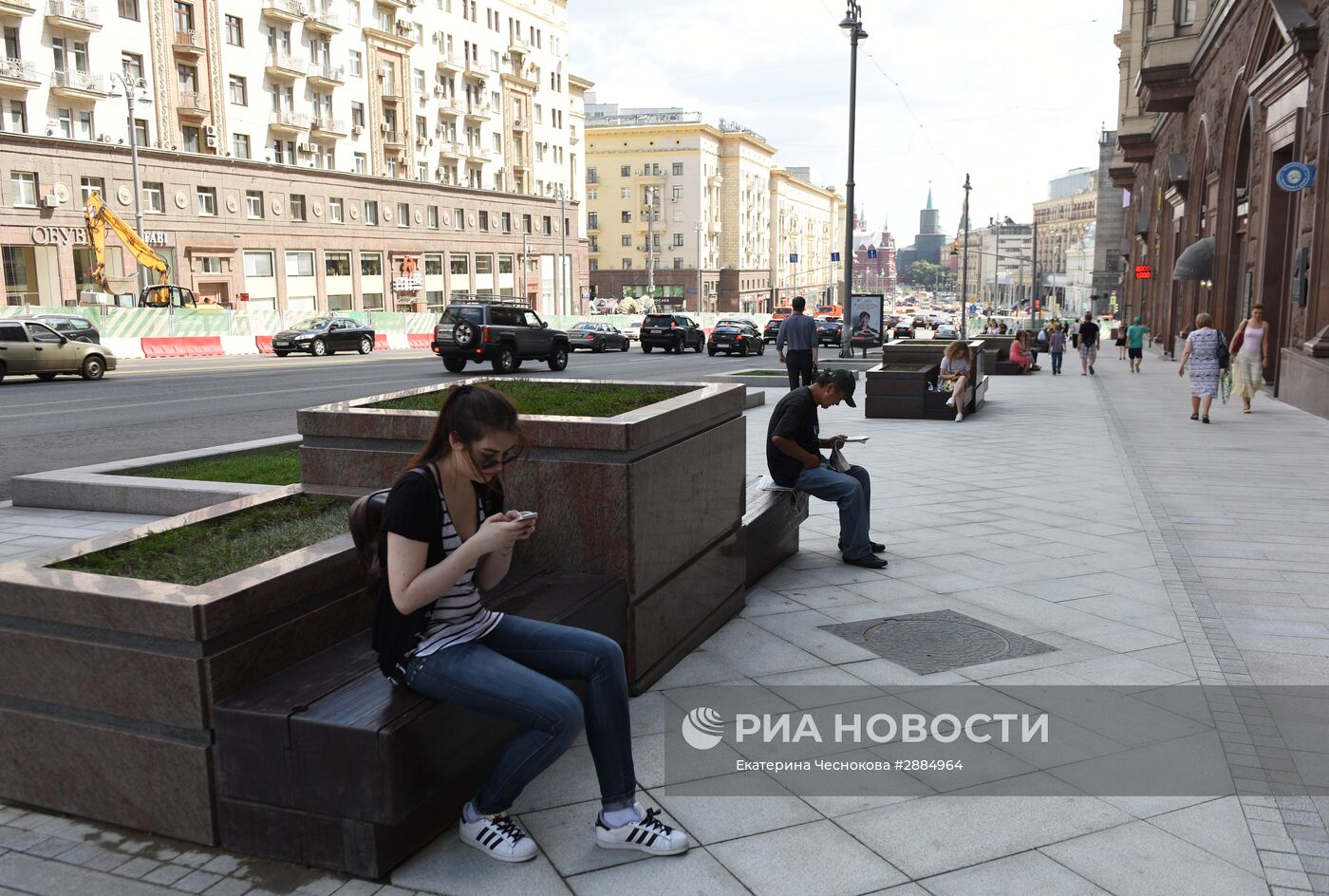 Продолжается реконструкция Тверской улицы