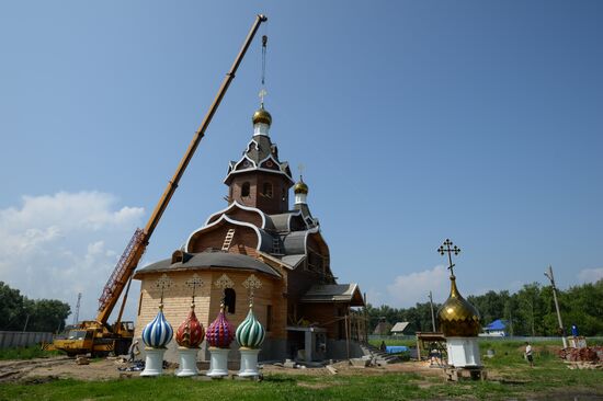 Строительство Богоявленского храма в Бердске