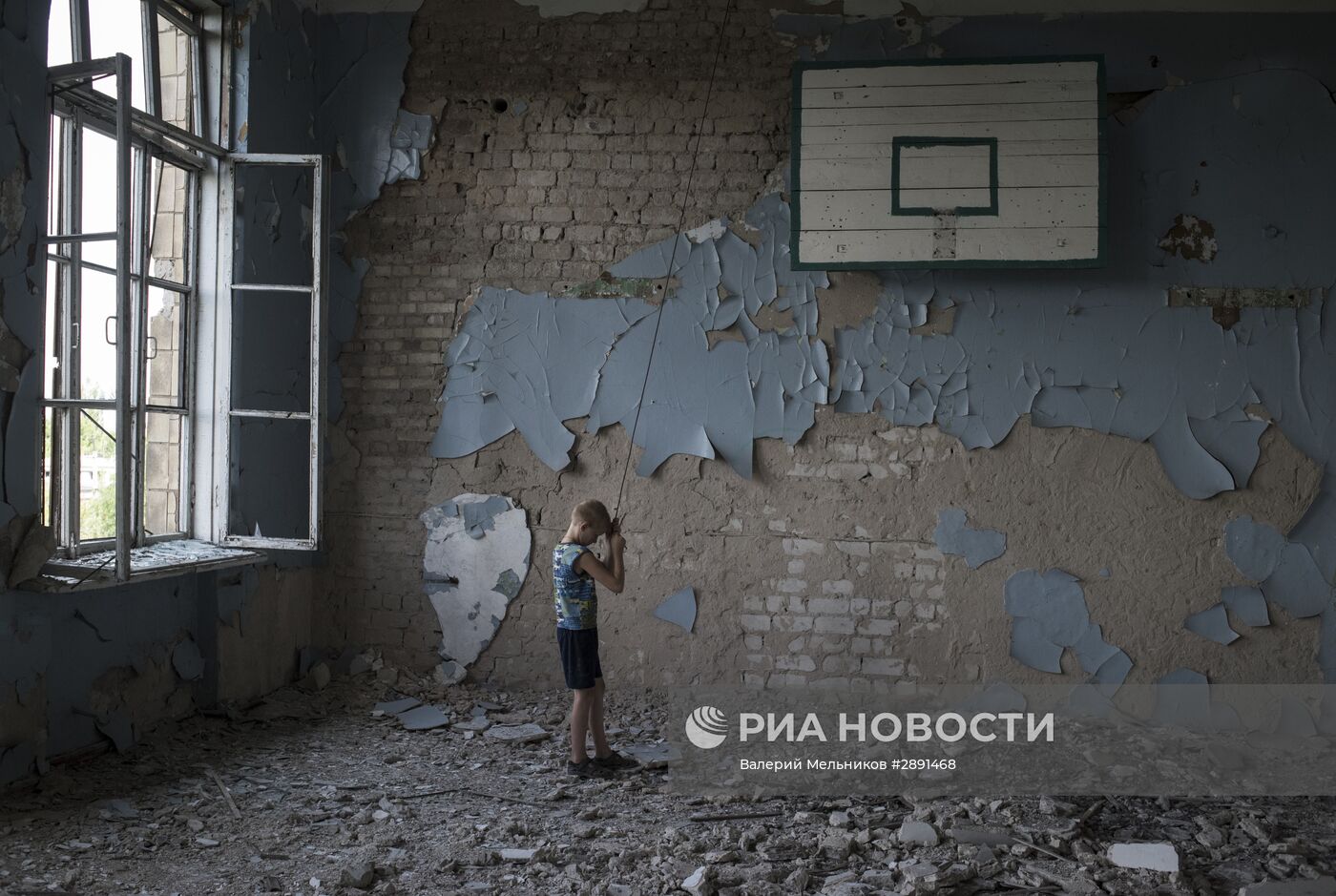 Школа, ставшая убежищем для жителей Горловки