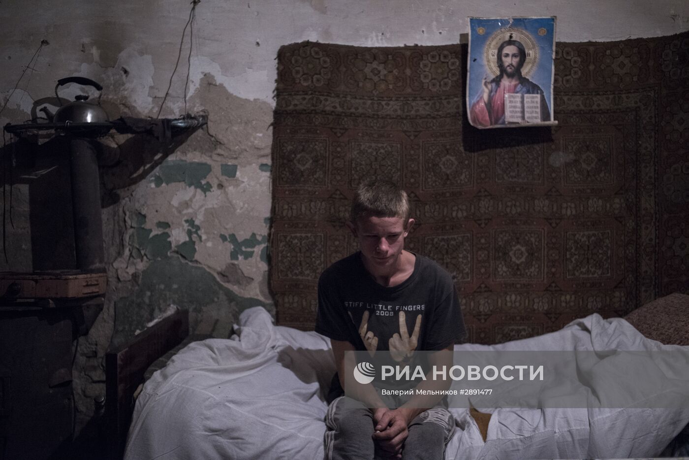 Школа, ставшая убежищем для жителей Горловки