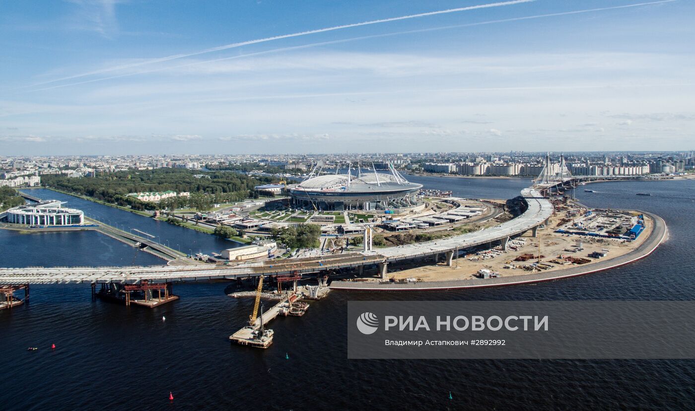 Строительство стадиона "Зенит-Арена" в Санкт-Петербурге