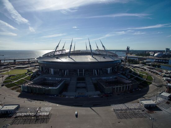 Строительство стадиона "Зенит-Арена" в Санкт-Петербурге