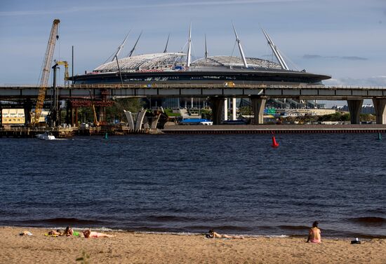 Строительство стадиона "Зенит-Арена" в Санкт-Петербурге