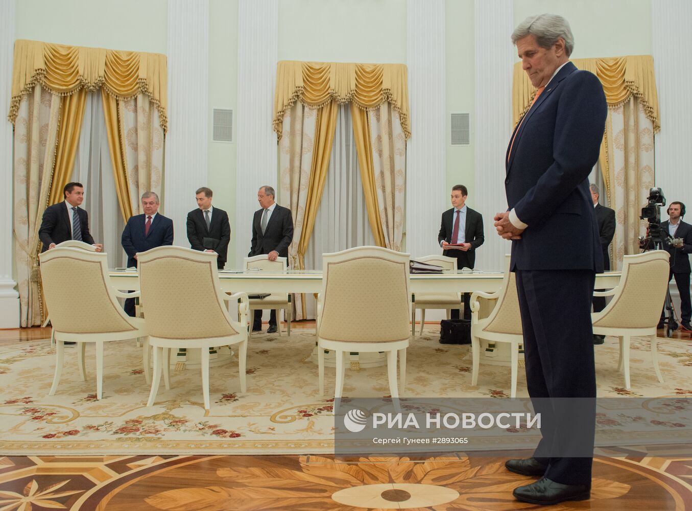 Рабочая встреча президента РФ В. Путина с государственным секретарем США Дж. Керри