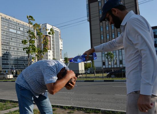 Аномальная жара в Грозном