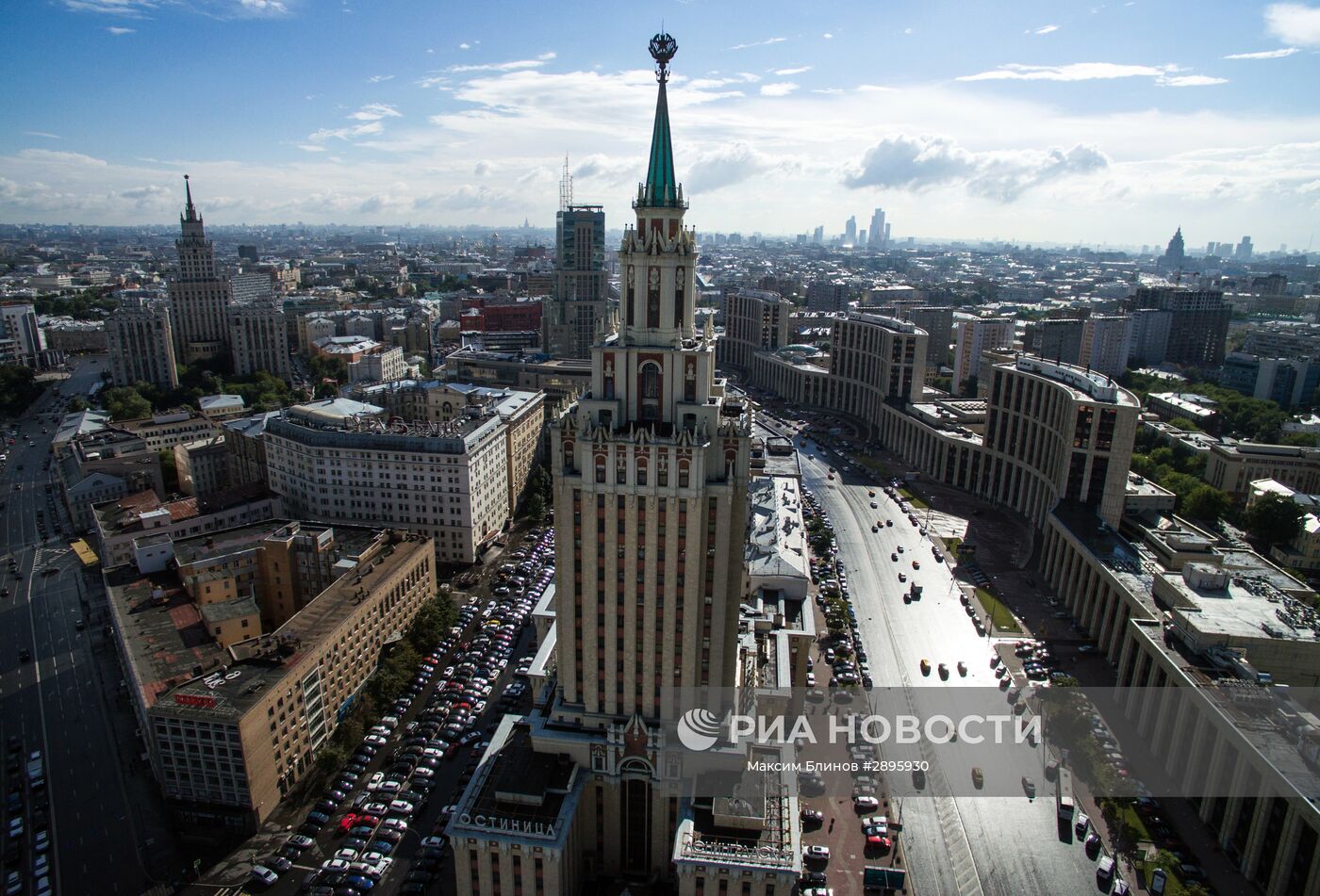 Комсомольская площадь с высоты птичьего полета