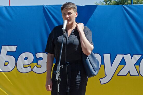Надежда Савченко выступила на митинге в Одессе