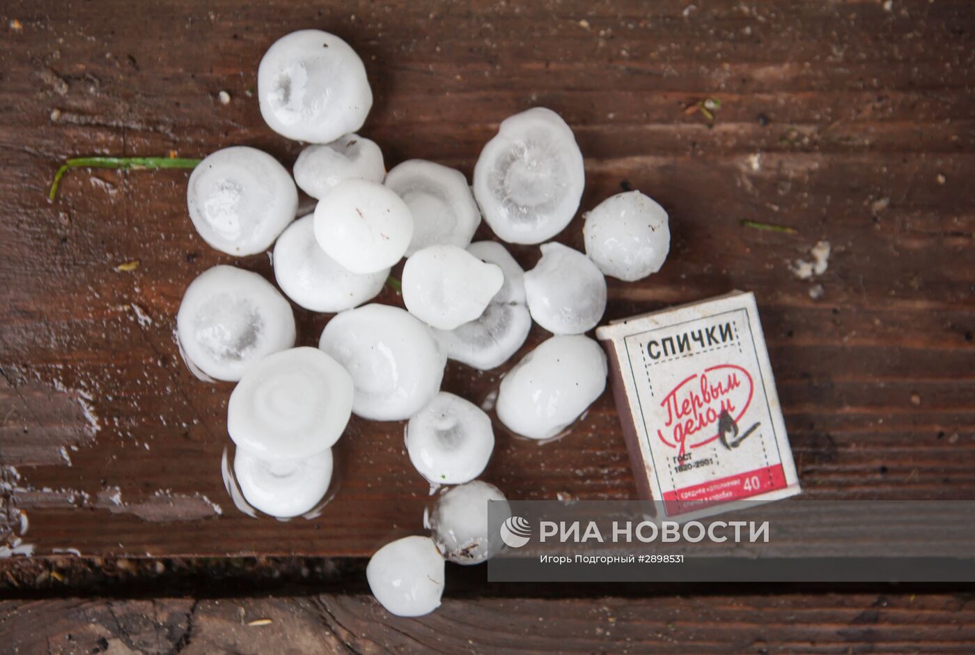 Сильный град в Рязанской области