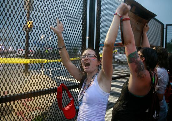 Акция сторонников Б.Сандерса в Филадельфии