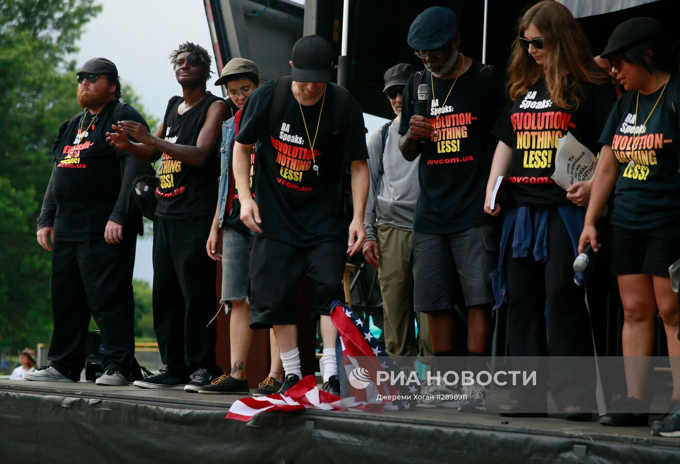 Акция сторонников Б.Сандерса в Филадельфии