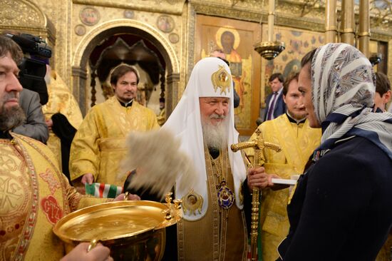 Патриарх Московский и всея Руси Кирилл совершил напутственный молебен для российской олимпийской сборной