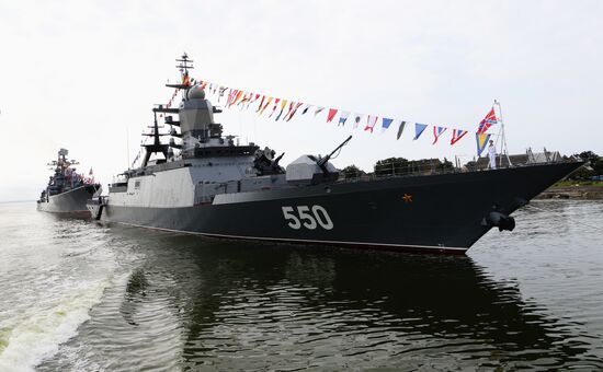 Генеральная репетиция парада ко Дню ВМФ России в Балтийске