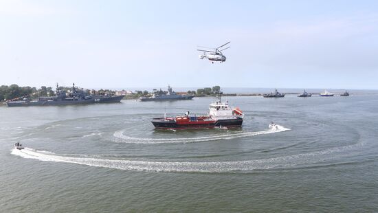 Генеральная репетиция парада ко Дню ВМФ России в Балтийске
