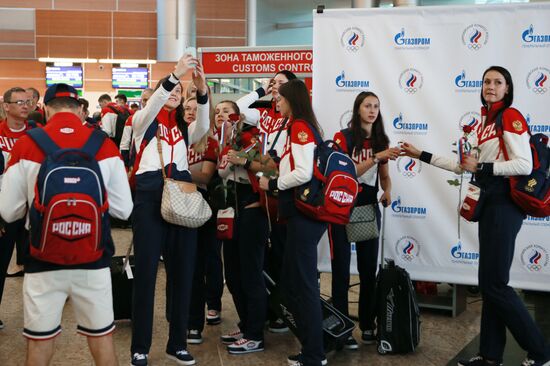 Проводы олимпийской сборной России в Рио-де-Жанейро