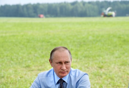 Рабочая поездка президента РФ В. Путина в Тверскую область