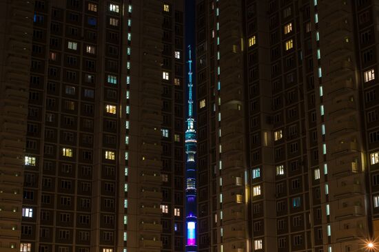 Останкинская телебашня в Москве