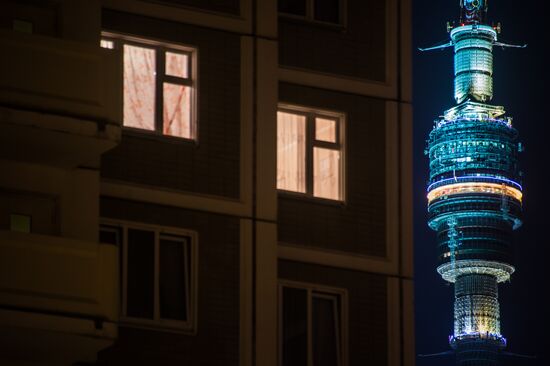 Останкинская телебашня в Москве