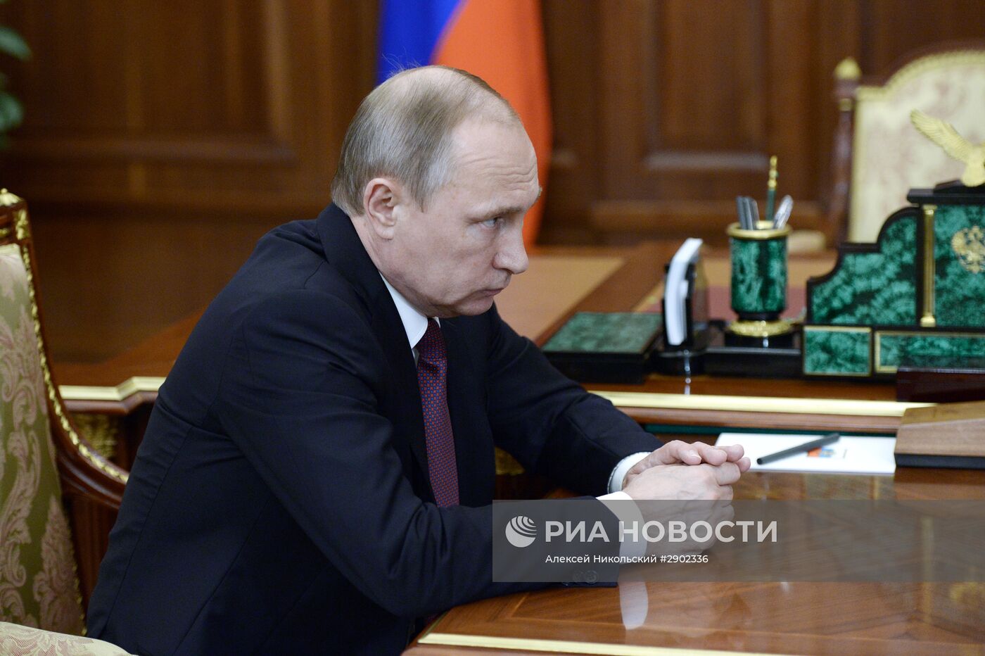 Президент РФ В. Путин встретился с губернатором Рязанской области О. Ковалёвым