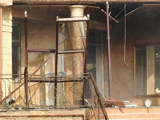 Взрыв газа в банкетном зале "Лайли" в Махачкале