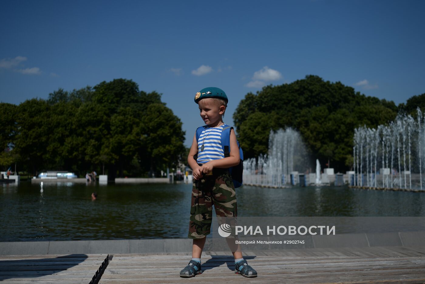 Празднование дня ВДВ в Москве