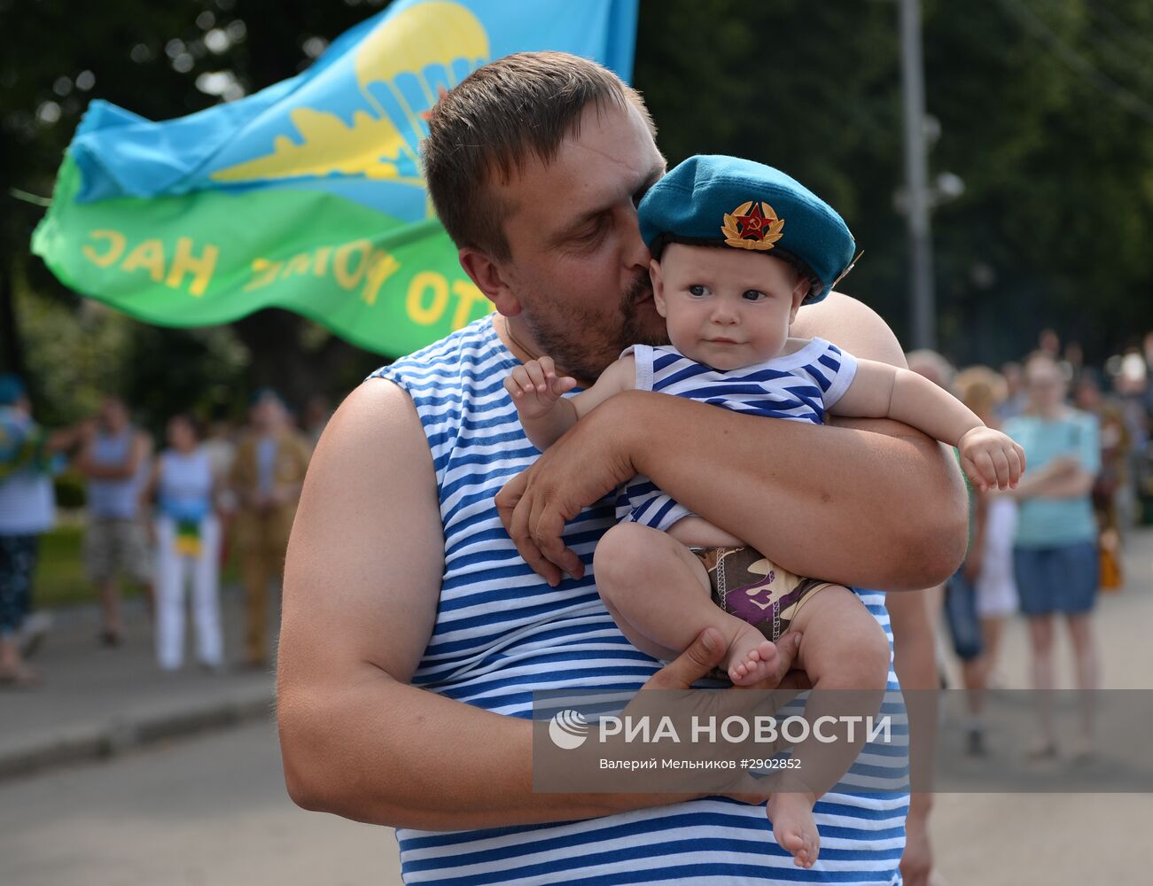 Празднование дня ВДВ в Москве