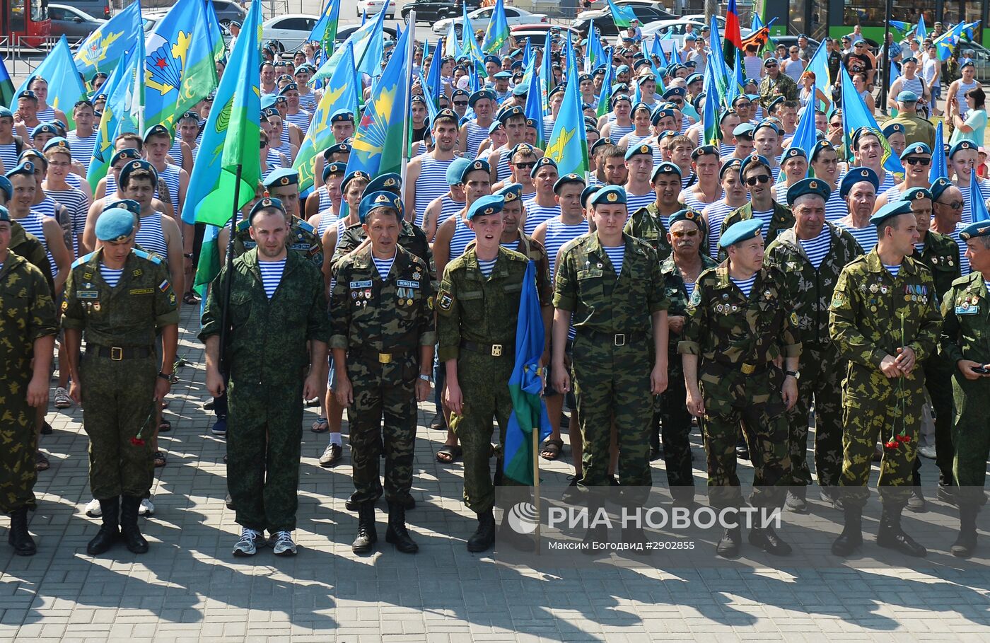 Празднование дня ВДВ в городах России