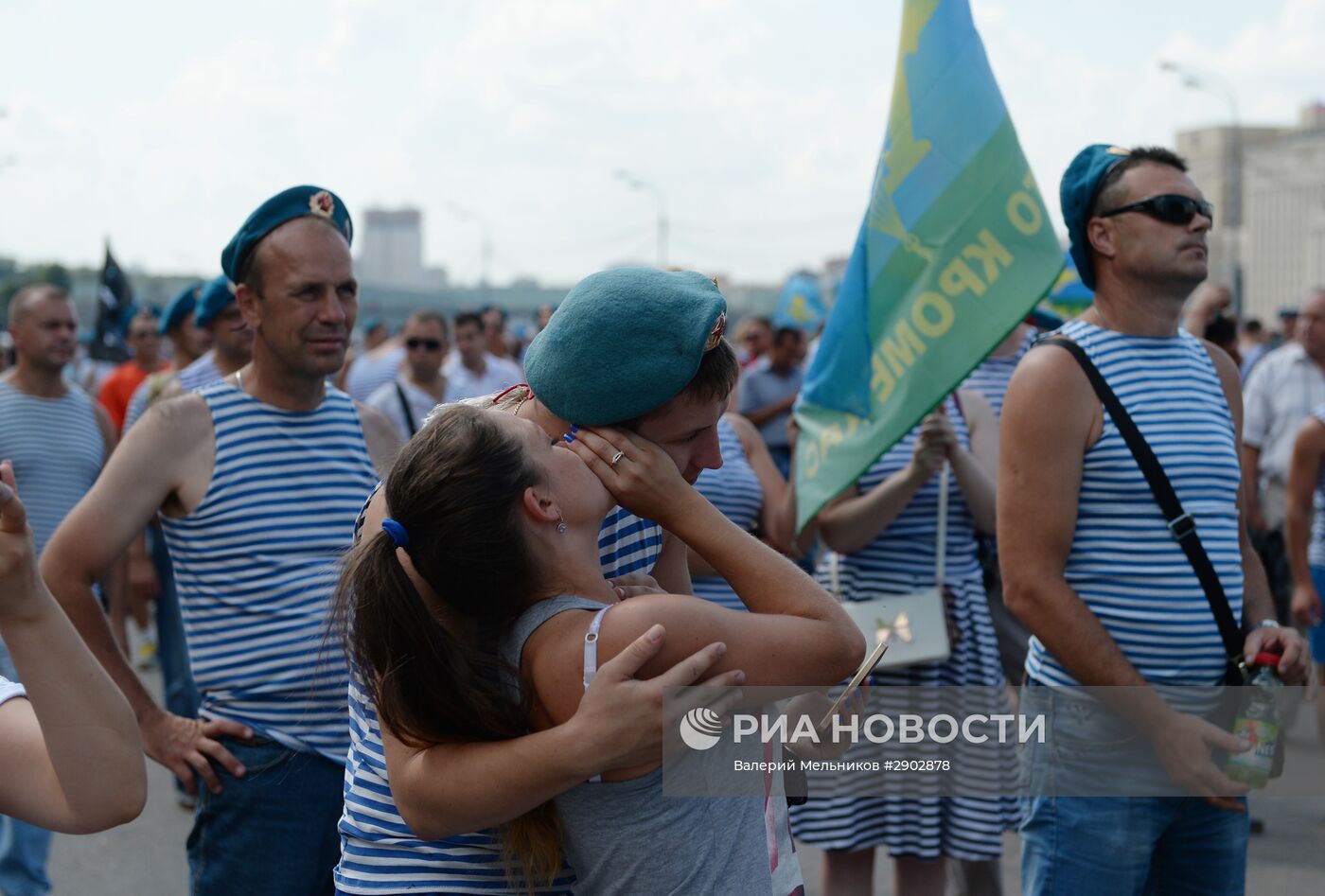 Празднование дня ВДВ в Москве