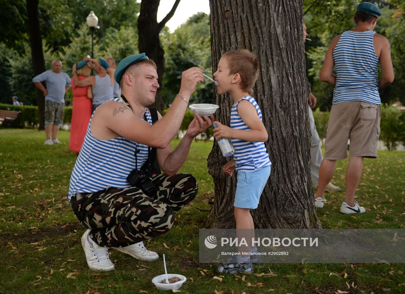 Празднование дня ВДВ в Москве