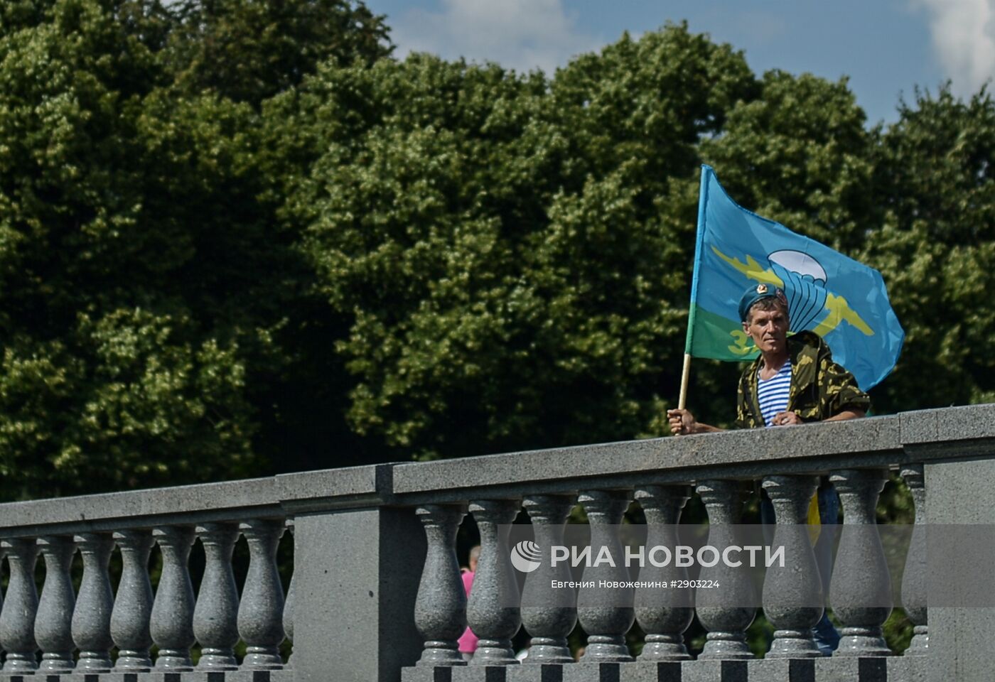 Празднование дня ВДВ в Москве