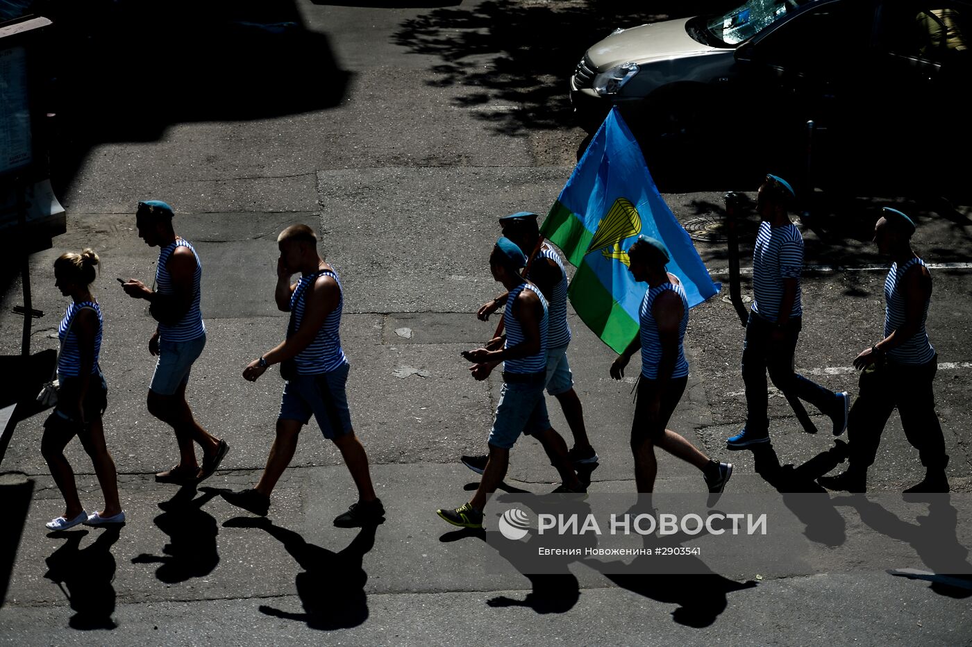 Празднование дня ВДВ в Москве