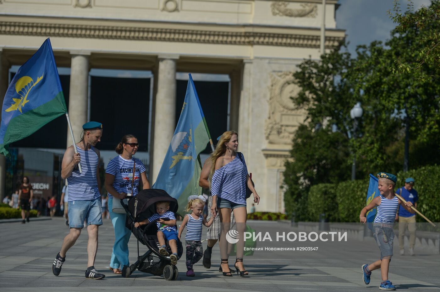 Празднование дня ВДВ в Москве