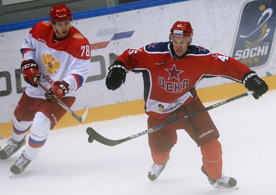 Хоккей. Sochi Hockey Open. Матч ЦСКА - Олимпийская сборная России