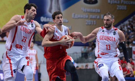Баскетбол. Мужчины. Товарищеский матч Россия - Грузия