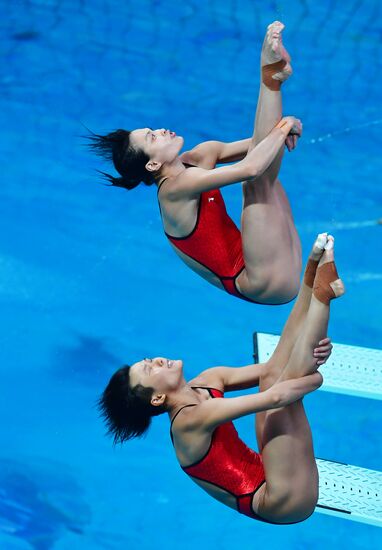 Олимпиада 2016. Синхронные прыжки в воду. Женщины. Трамплин 3 м