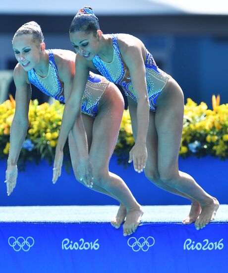 Олимпиада 2016. Синхронное плавание. Дуэты. Произвольная программа. Предварительный раунд