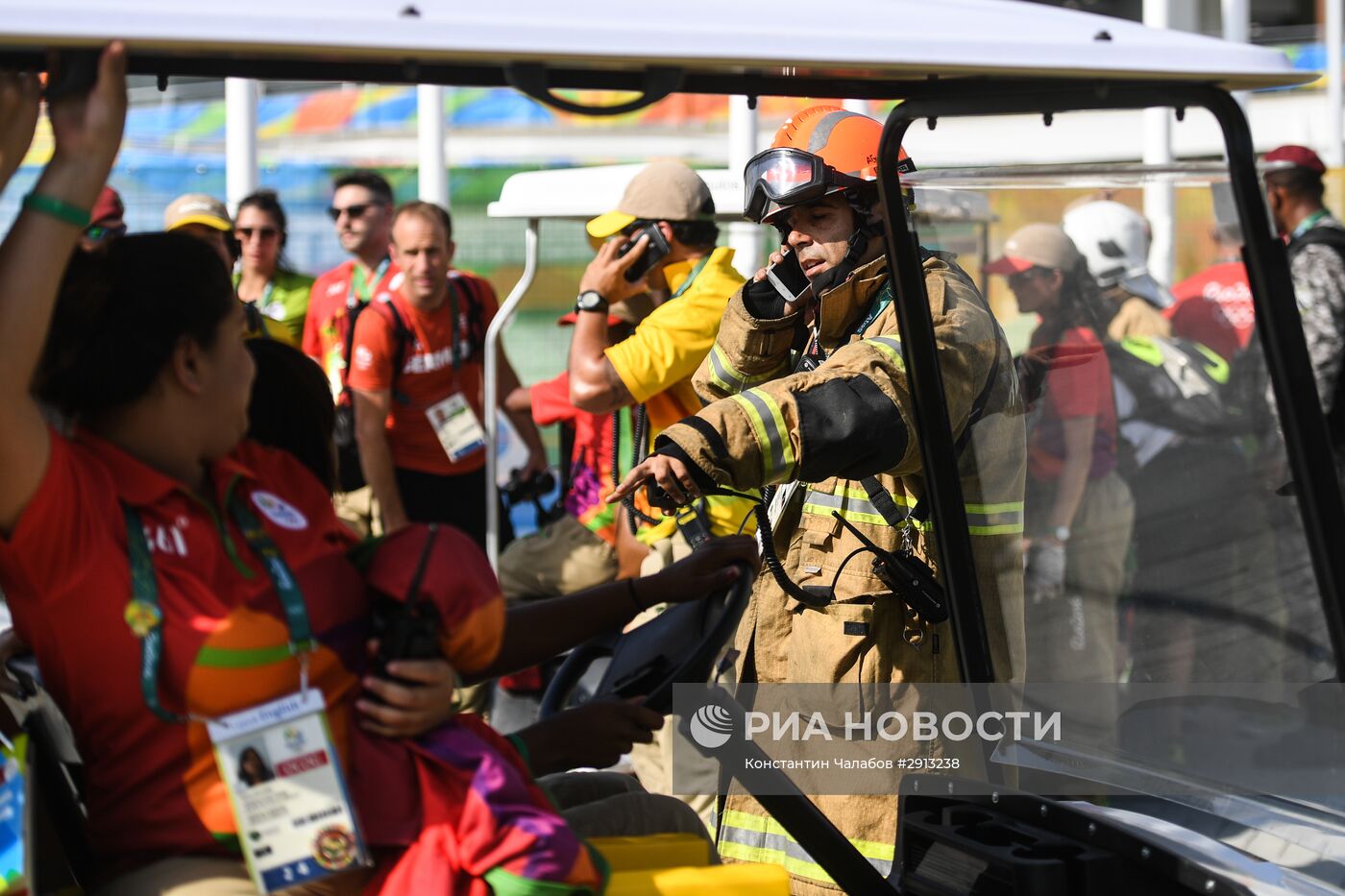 Люди пострадали от падения телекамеры в Олимпийском парке