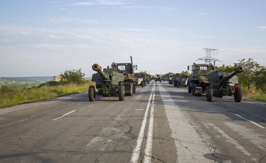 Репетиция парада военной техники ко Дню независимости Молдавии