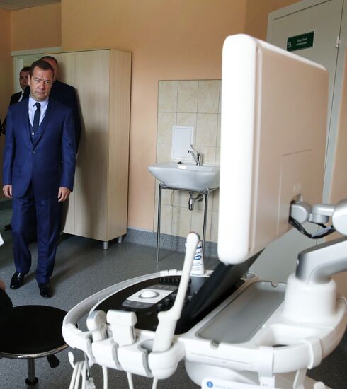 Рабочая поездка премьер-министра РФ Д. Медведева в Псковскую область