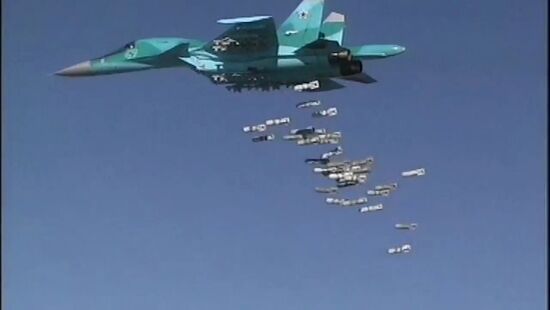 Авиаудары бомбардировщиков Су-34 ВКС РФ с авиабазы Хамадан по объектам ИГ в Сирии