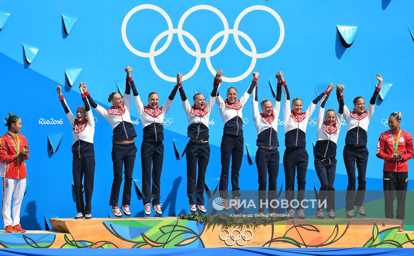 Олимпиада 2016. Синхронное плавание. Группы. Произвольная программа