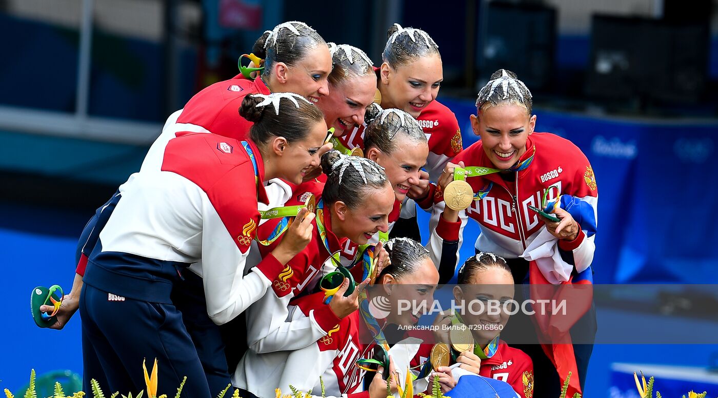 Олимпиада 2016. Синхронное плавание. Группы. Произвольная программа