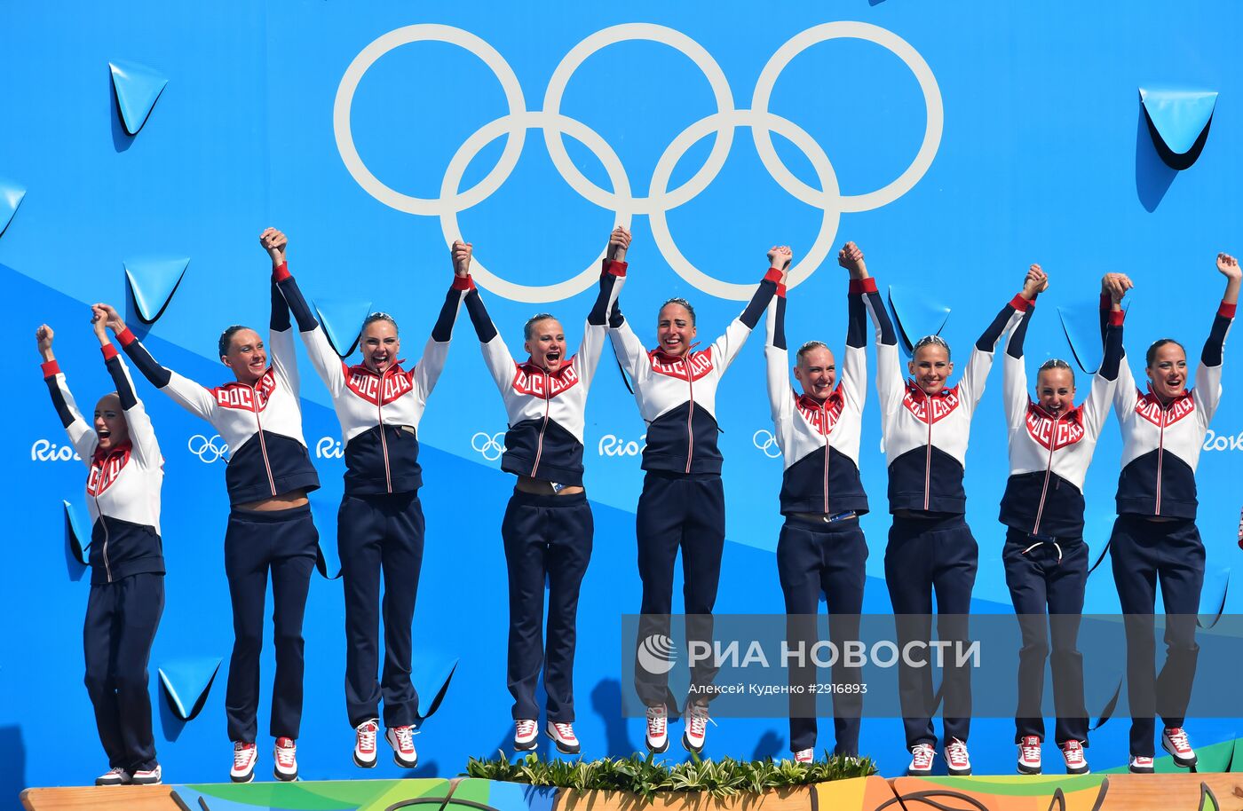 Олимпиада 2016. Синхронное плавание. Группы. Произвольная программа