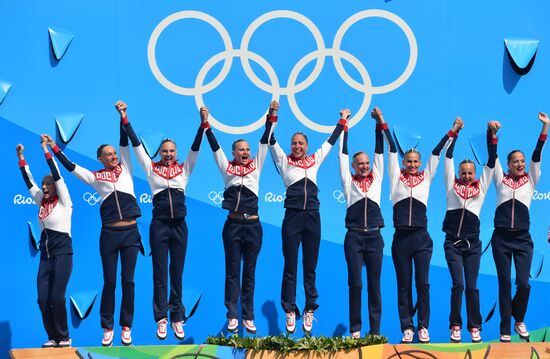 Олимпиада 2016. Синхронное плавание. Группы. Произвольная программа