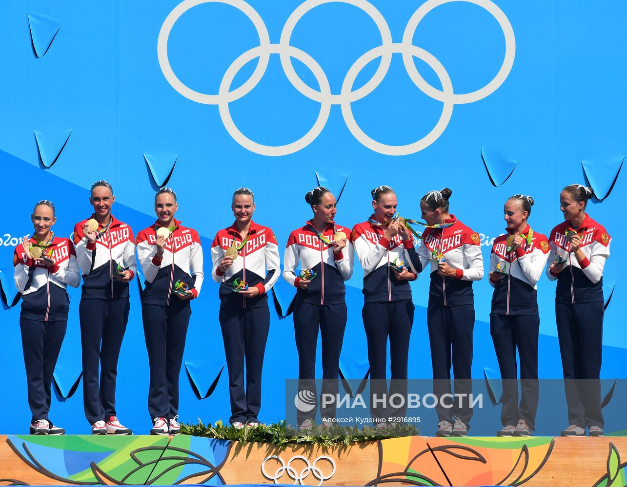 Олимпиада 2016. Синхронное плавание. Группы. Произвольная программа