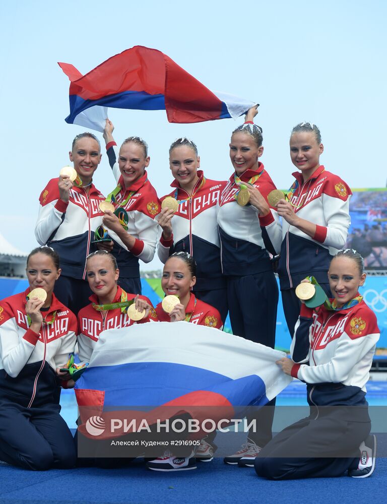 Олимпиада 2016. Синхронное плавание. Группы. Произвольная программа